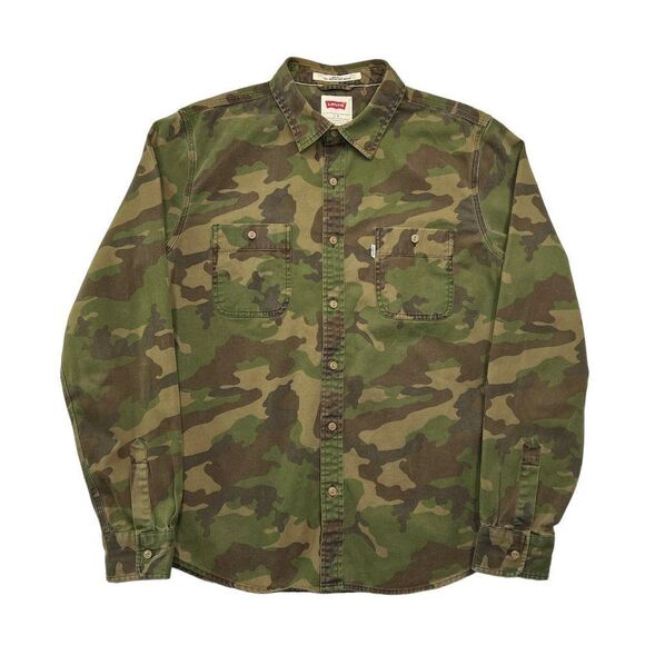 Levi's Men's Camouflage Button Up Shirt - Picture 1 of 13